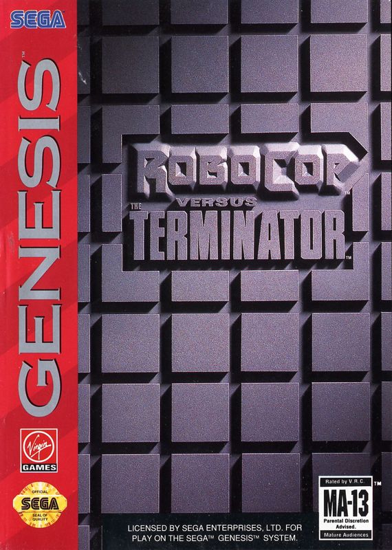 RoboCop Versus The Terminator box art for Sega Mega Drive